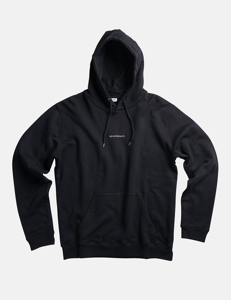 NN07 Barrow Print Hooded Sweatshirt 3385 - Black