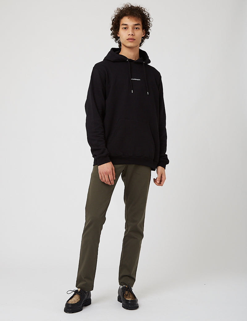 NN07 Barrow Print Hooded Sweatshirt 3385 - Black