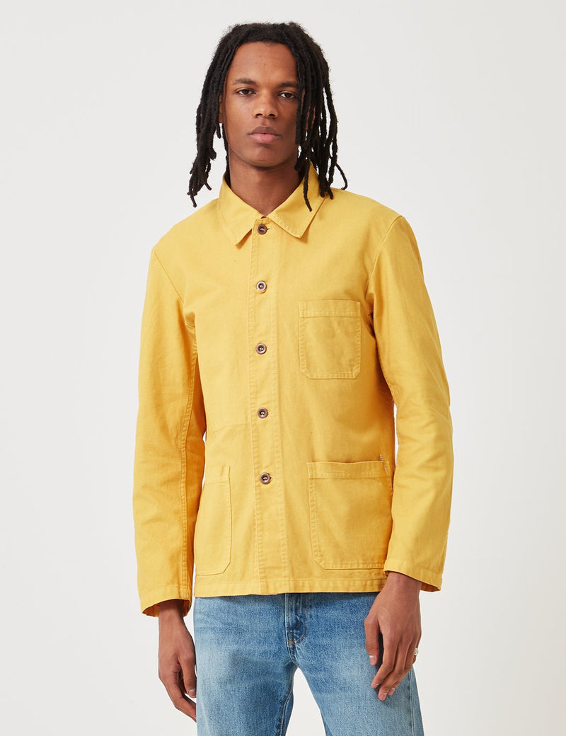 Vetra French Workwear Jacket 5-Short (Dungaree Wash Twill) - Pineapple Yellow