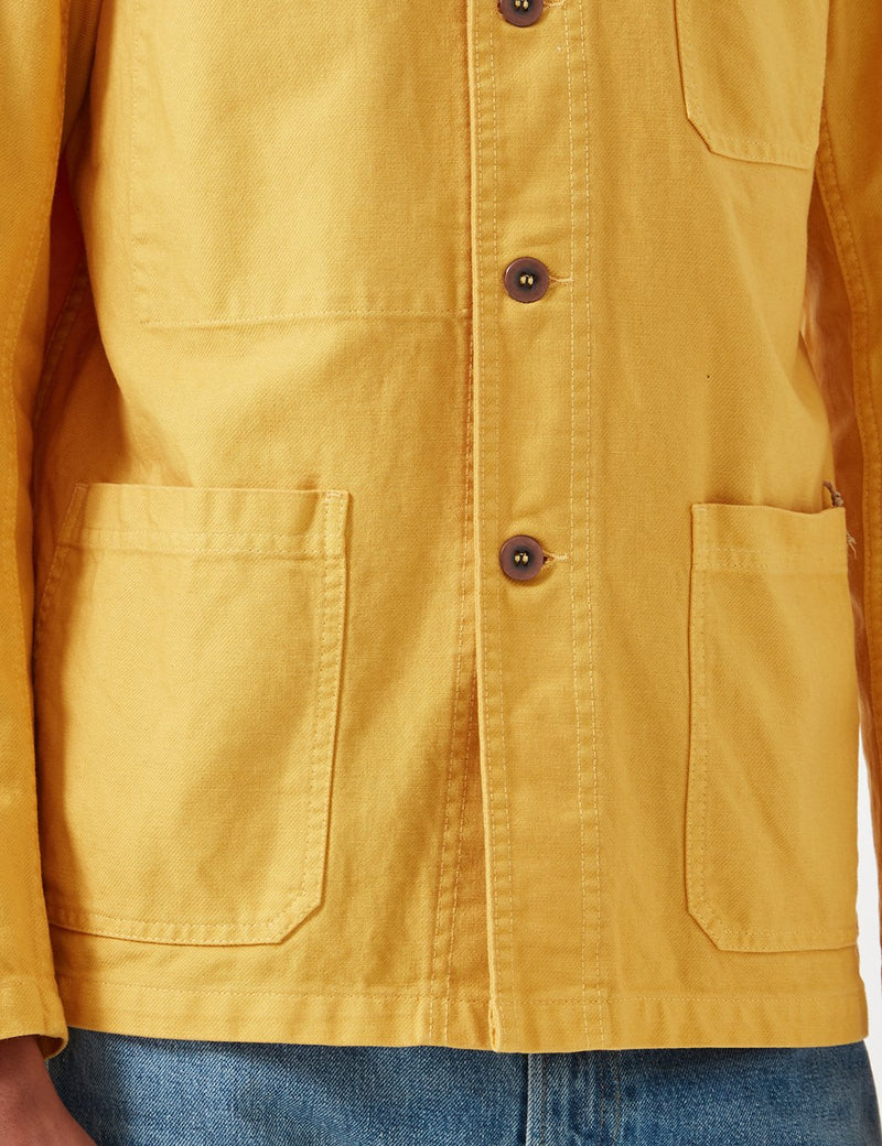 Vetra French Workwear Jacket 5-Short (Dungaree Wash Twill) - Pineapple Yellow