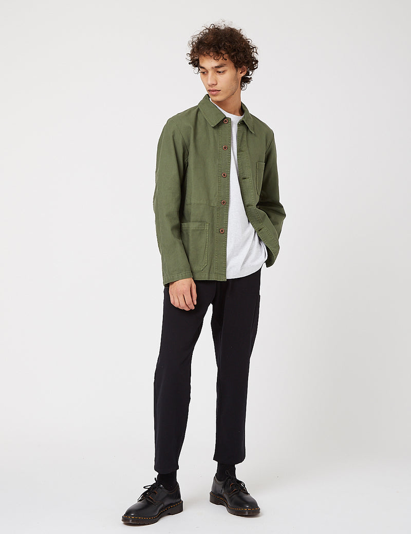 Vetra French Workwear Jacket 5-Short (Cotton Drill) - Jade Green