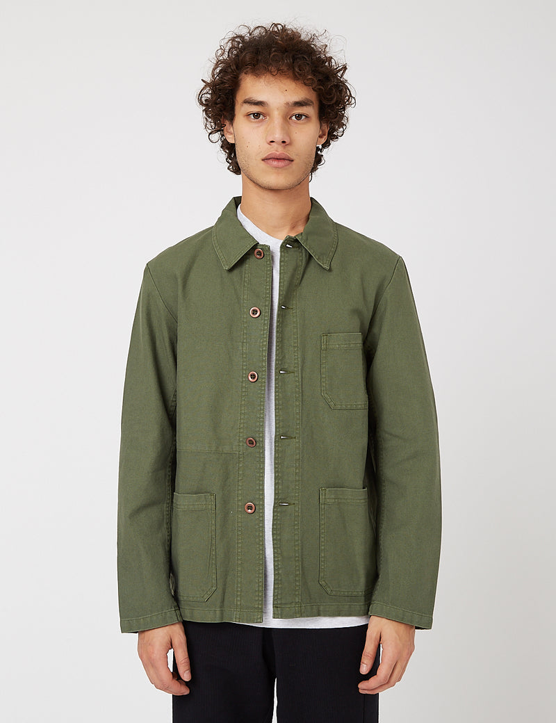 Vetra French Workwear Jacket 5-Short (Cotton Drill) - Jade Green
