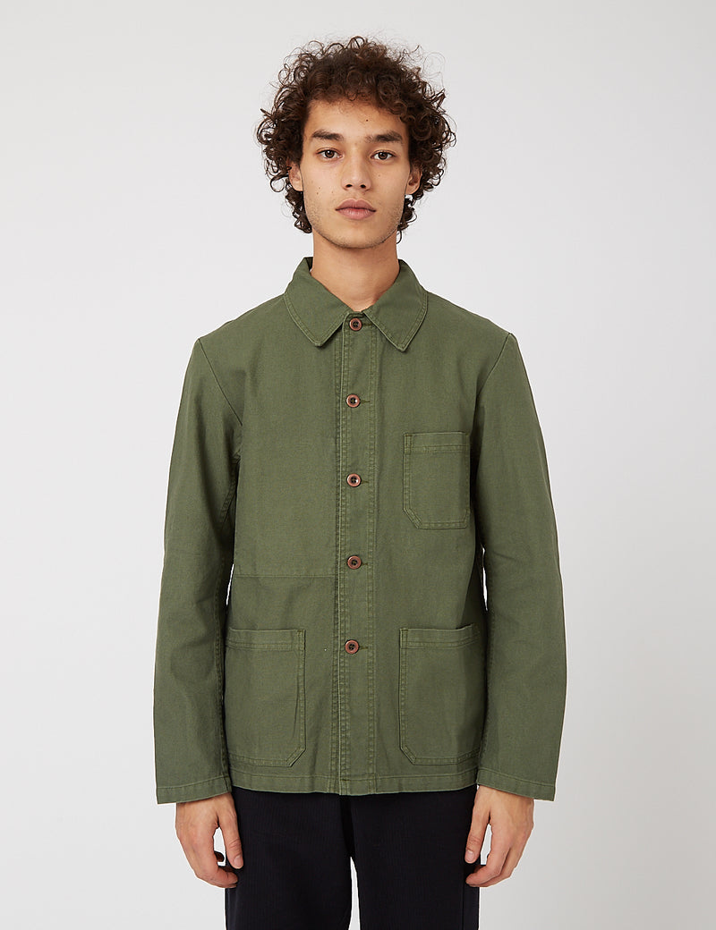 Vetra French Workwear Jacket 5-Short (Cotton Drill) - Jade Green