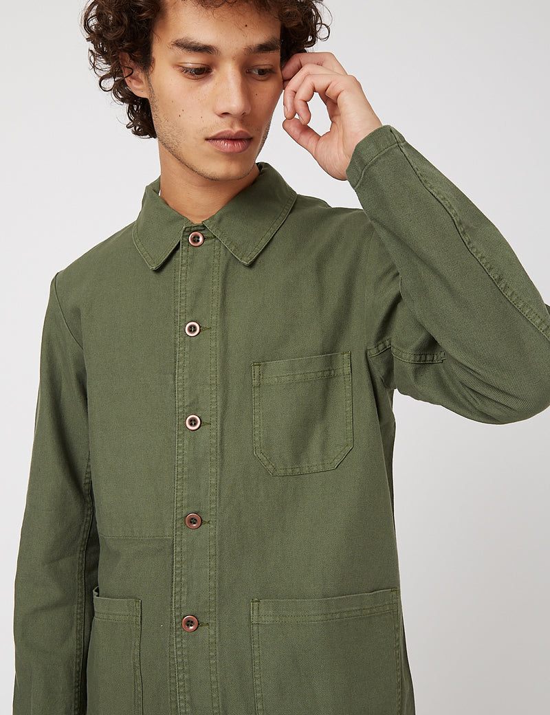 Vetra French Workwear Jacket 5-Short (Cotton Drill) - Jade Green