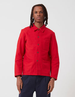 Vetra French Workwear Jacket 5-Short (Cotton Drill) - Poppy Red