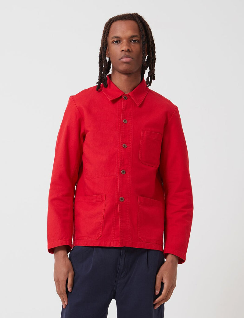 Vetra French Workwear Jacket 5-Short (Cotton Drill) - Poppy Red