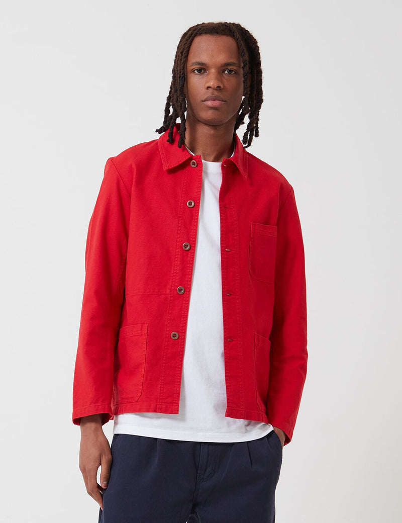 Vetra French Workwear Jacket 5-Short (Cotton Drill) - Poppy Red