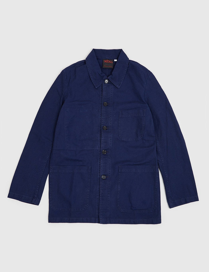 Vetra French Workwear Jacket (Cotton Drill) - Blue Dungaree Wash - Article.