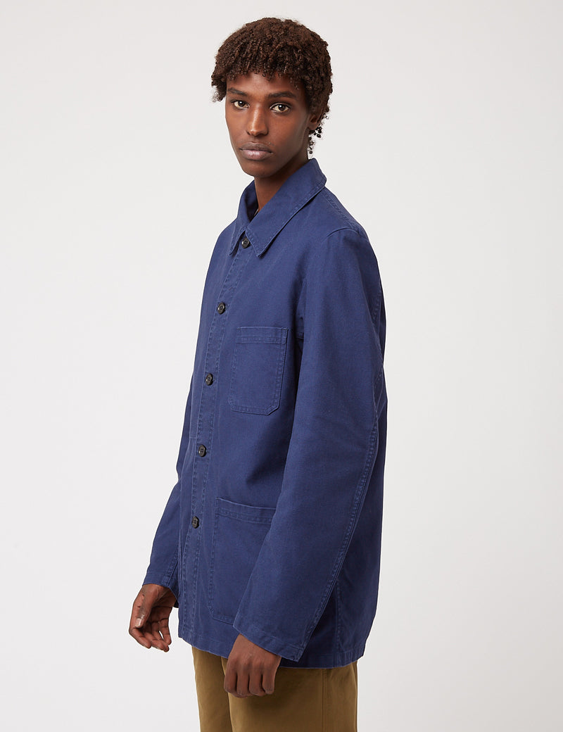 Vetra French Workwear Jacket (Cotton Drill) - Blue Dungaree Wash — Article.