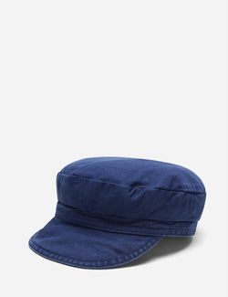 Vetra French Workwear Cap (Dungaree Wash Twill) - Navy Blue