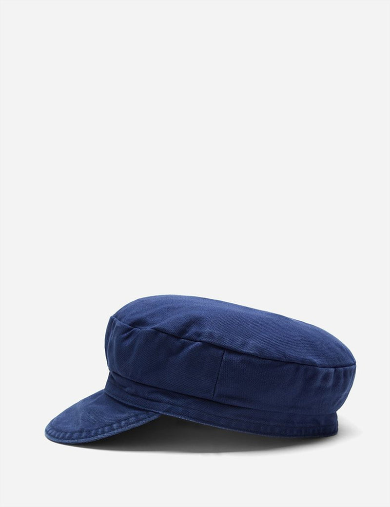 Vetra French Workwear Cap (Dungaree Wash Twill) - Navy Blue