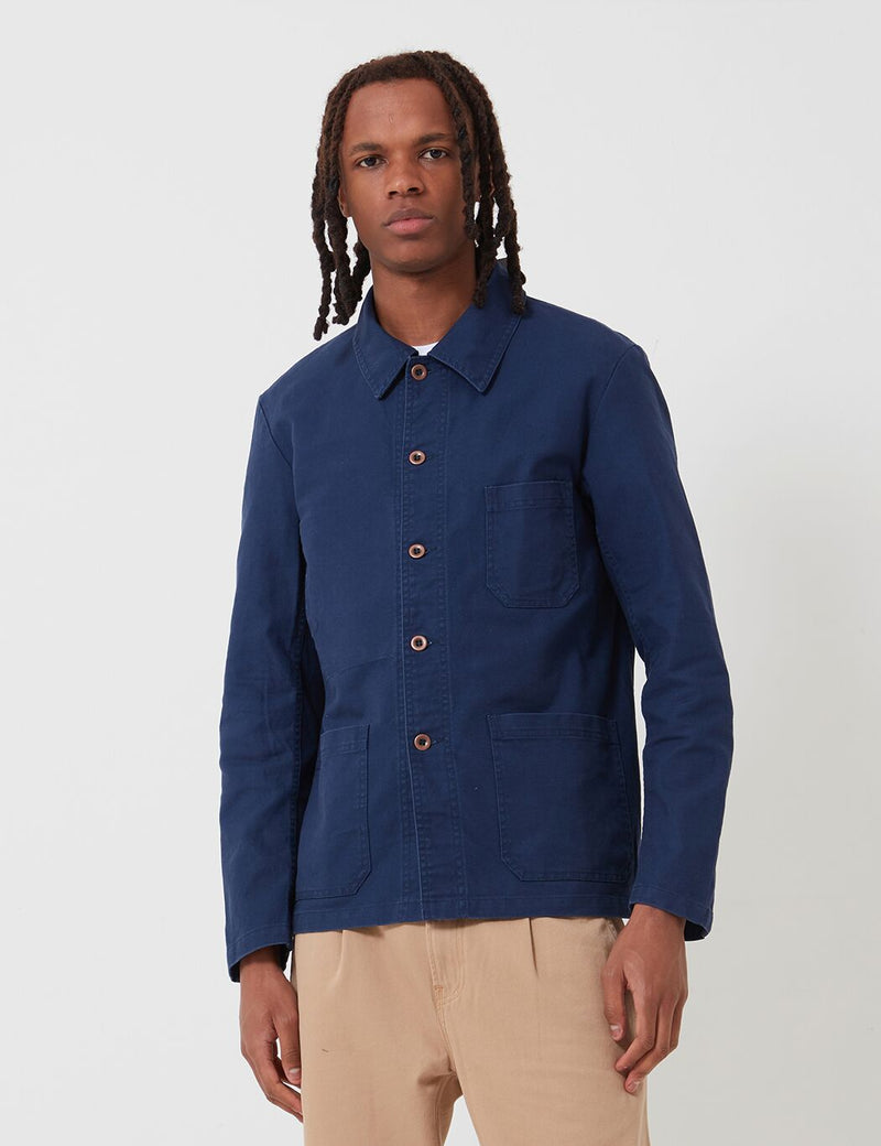 Vetra French Workwear Jacket 5-Short (Cotton Drill) - Navy Blue — Article.