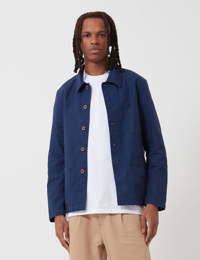 Vetra French Workwear Jacket 5-Short (Cotton Drill) - Navy Blue — Article.