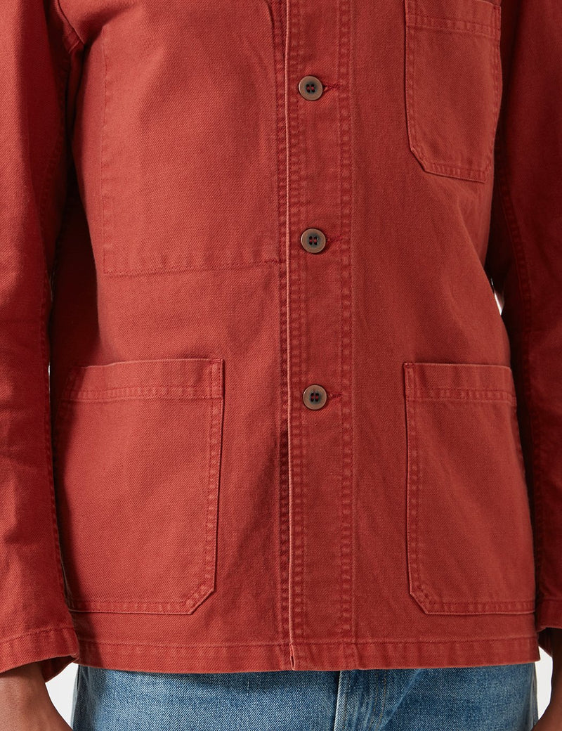 Vetra French Workwear Jacket 5-Short (Dungaree Wash Twill) - Quince Red