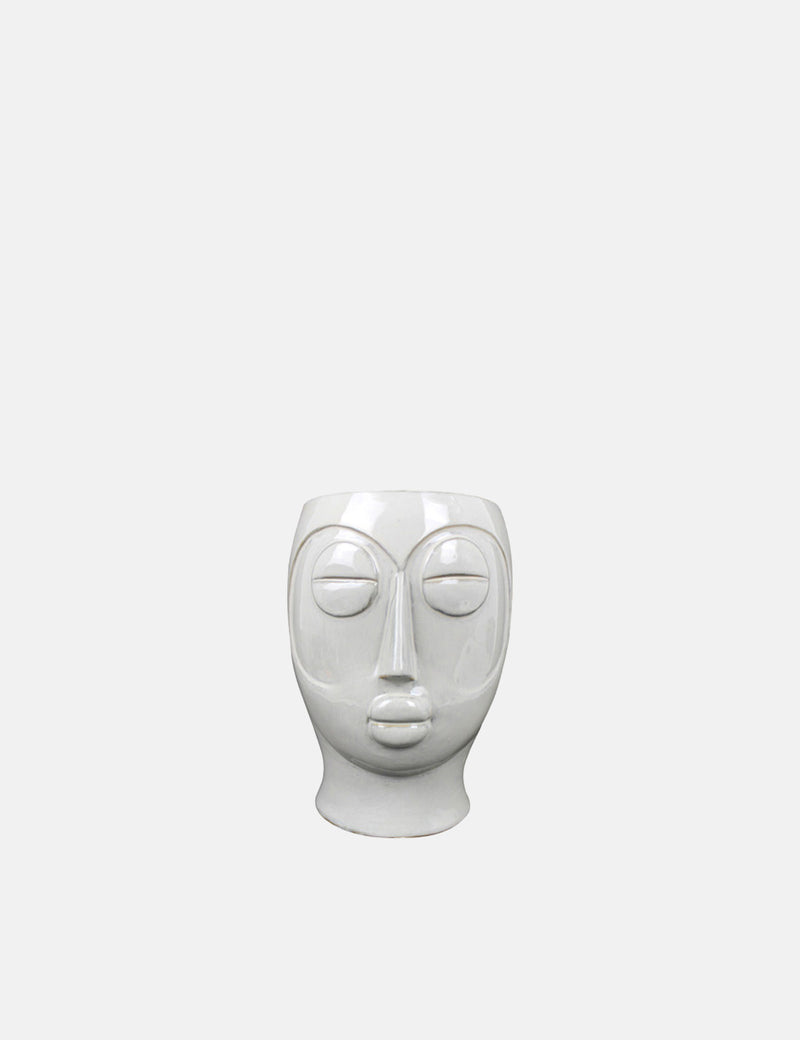 Present Time Mask Blumentopf (Porzellan) - Weiß