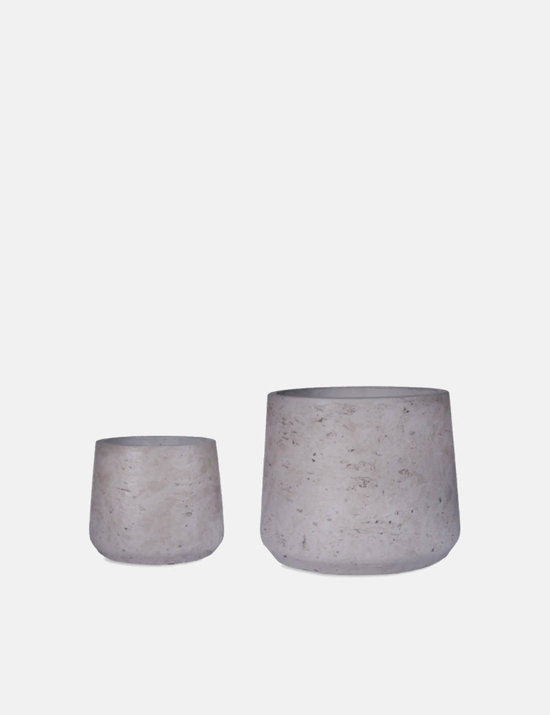 Garden Trading Stratton Tapered Plant Pots (Set of 2) - Stone