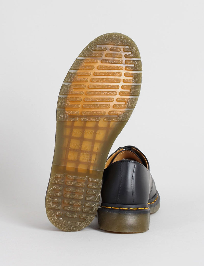 Dr Martens 1461 Shoes (11838002) - Black Smooth/Yellow Welt Stiching - Article