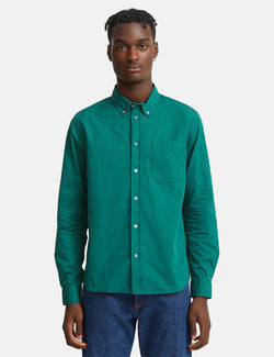 Wood Wood Andrew Classic Denim Shirt - Emerald Green