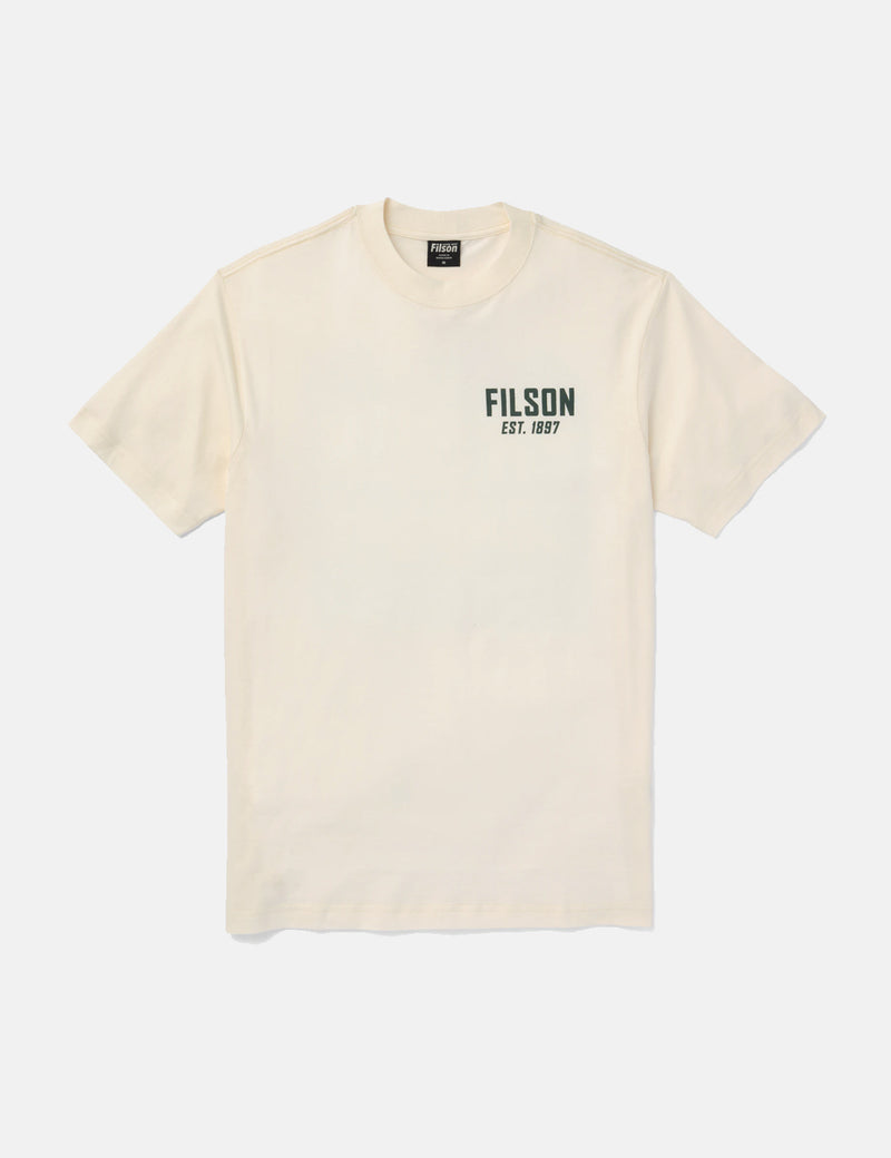 フィルソンレンジャーグラフィックTシャツ-オフホワイト