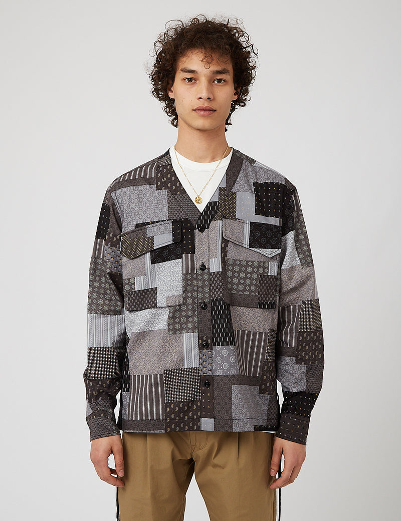 Eastlogue Flak Shirt (Multi Paisley) - Black