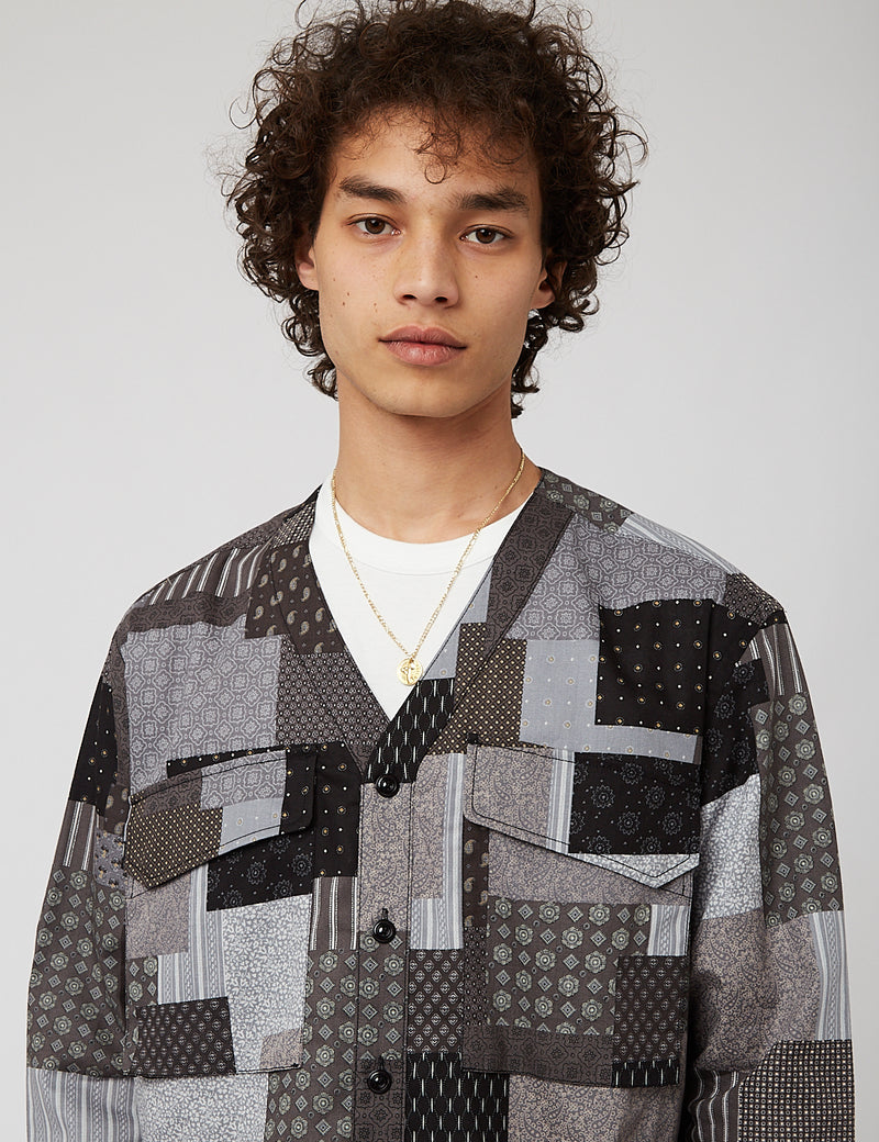 Eastlogue Flak Shirt (Multi Paisley) - Black