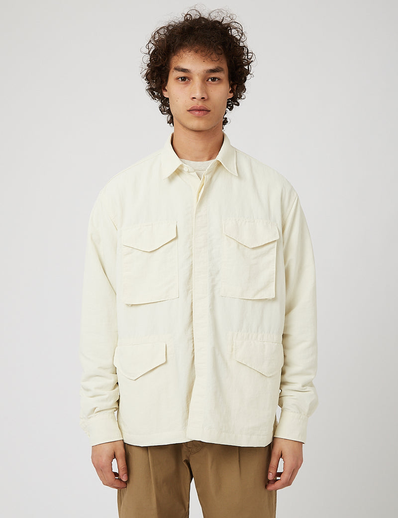 Eastlogue M65 Shirt (Nylon Washer) - Off White