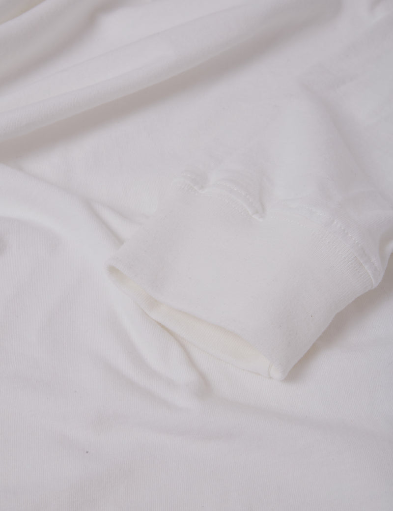 Bhode Long Sleeve T-Shirt (Organic/Canada Origin, 9oz) - White