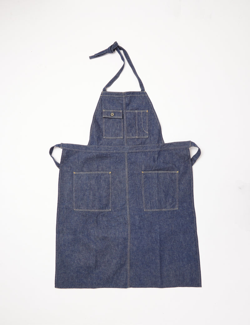 orSlow Denim Overall Apron (Unisex) - One Wash Blue