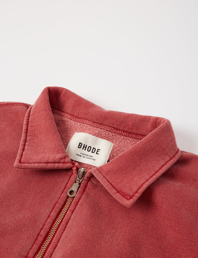 Bhode Pigment Dyed 1/4 Zip Sweat (Organic/Canada Origin, 16oz) - Sahara Nights