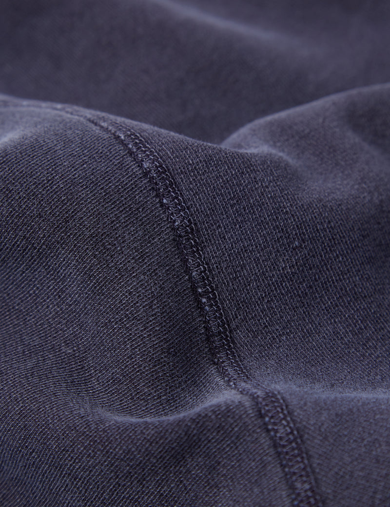 Bhode Pigment Dyed Crew Sweat (Organic/Canada Origin, 16oz) - Dusky Blue