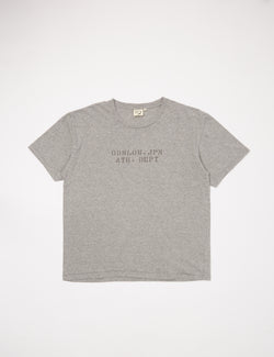 orSlow Jpn Ath. T-Shirt mit Abt.-Print (Unisex) – Grau meliert