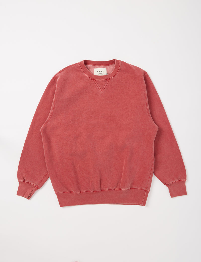 Bhode Pigment Dyed Crew Sweat (Organic/Canada Origin, 16oz) - Sahara Nights