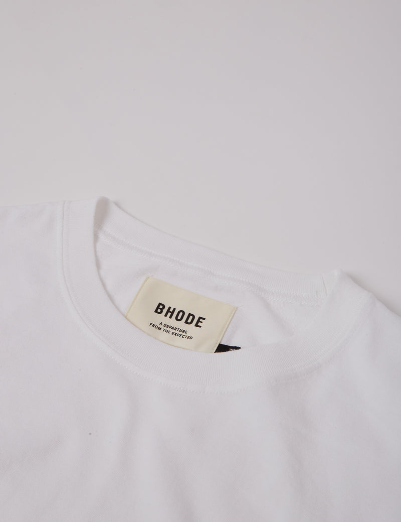 Bhode Long Sleeve T-Shirt (Organic/Canada Origin, 9oz) - White