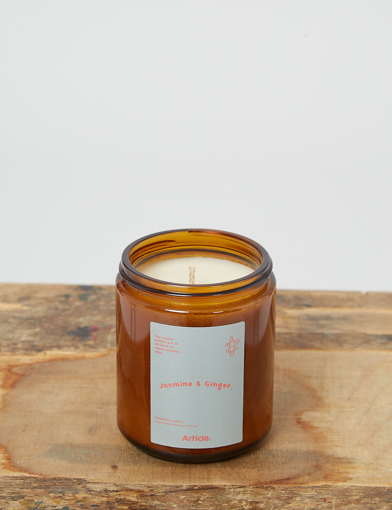 Article. Hand Poured UK Soy Candle - Jasmine & Ginger