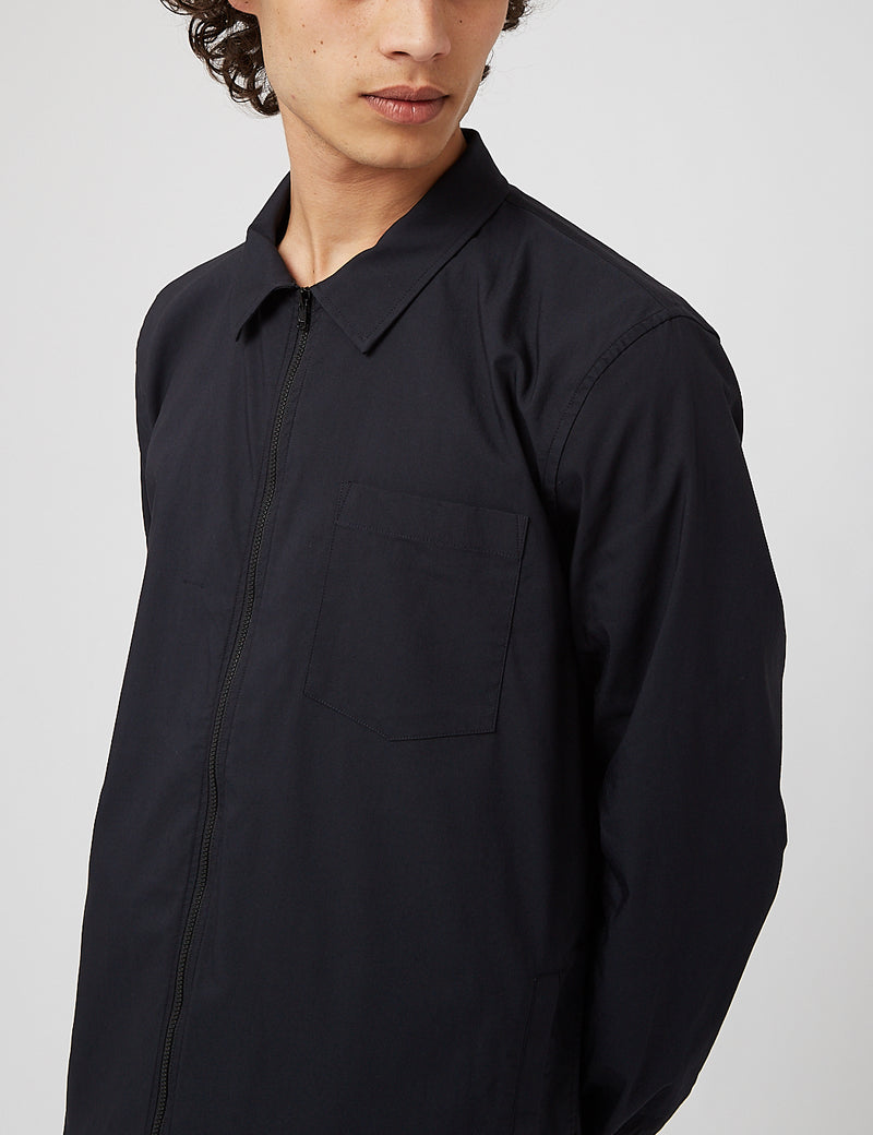 NN07 Zip Shirt 1680 - Marineblau