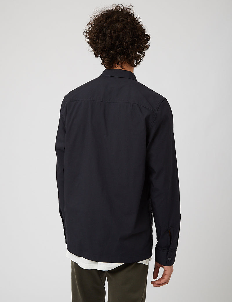 NN07 Zip Shirt 1680 - Marineblau