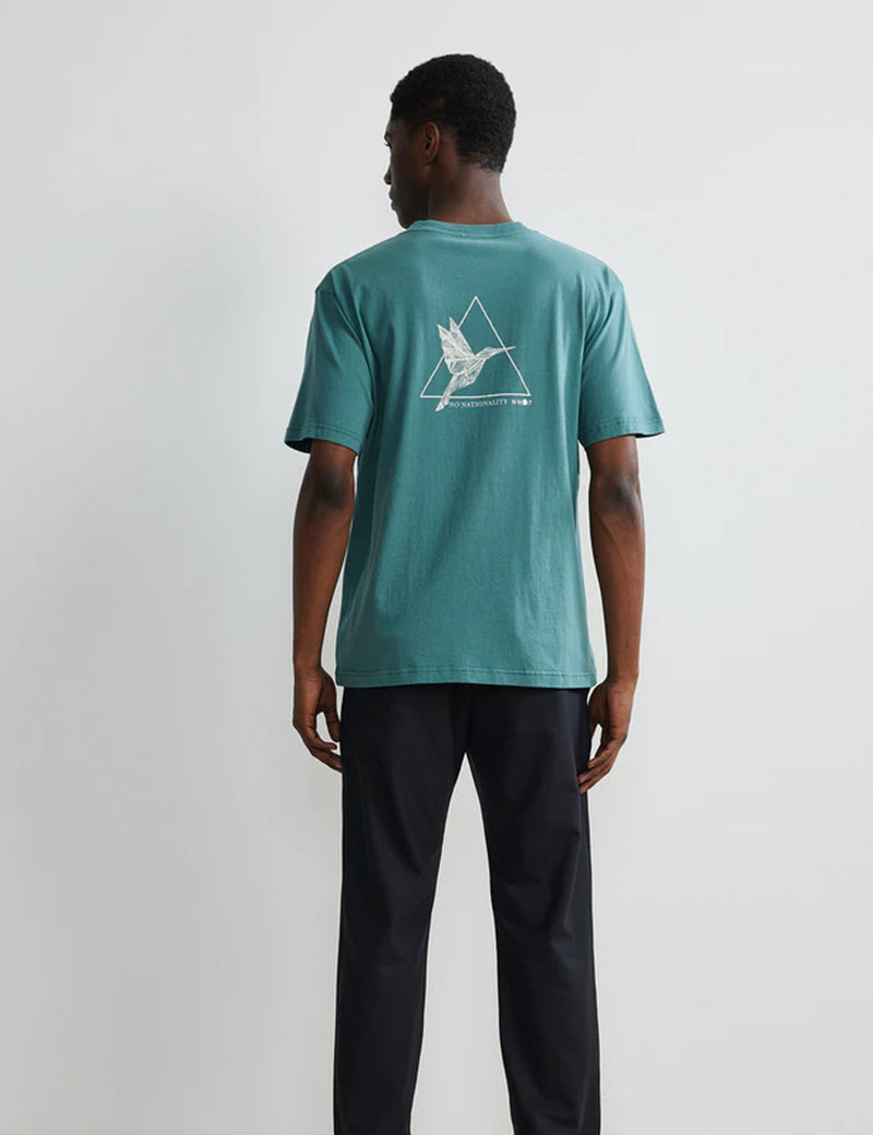 NN07 Nat Printed T-Shirt 3475 - Mallard Green