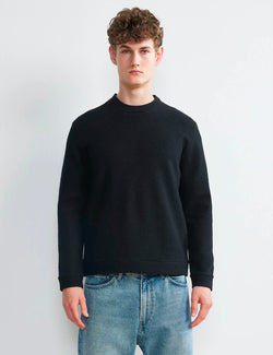 NN07 Boiled Merino Crewneck Sweater  6398 - Black