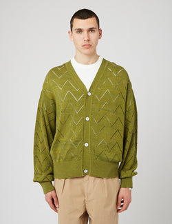 Eastlogue Comb Pattern Cardigan - Green