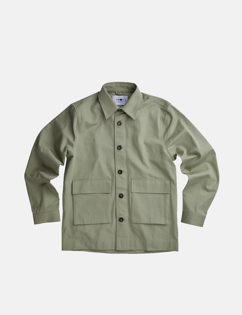 NN07 Cedrick Cotton Shirt - Oil Green