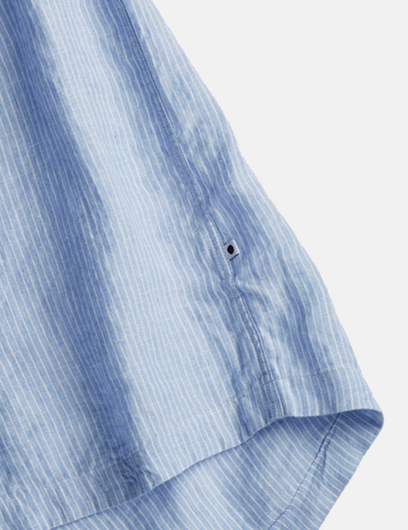 NN07 Hans 5264 Short Sleeve Shirt - Blue Stripe