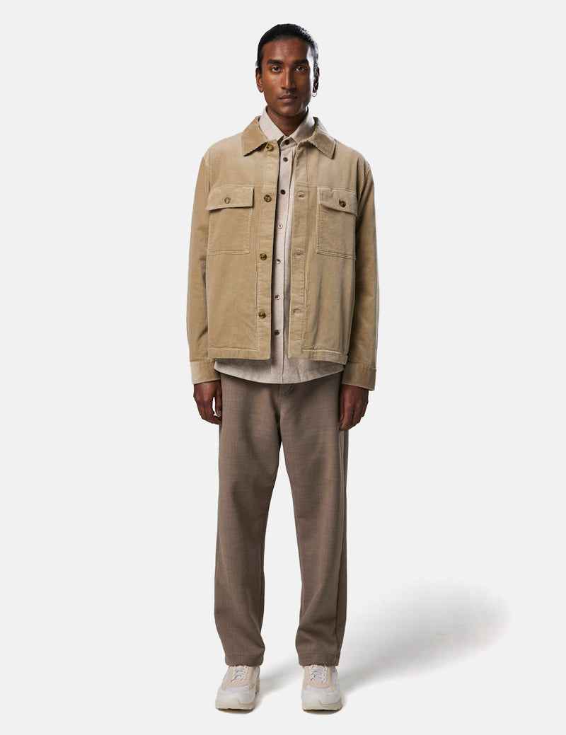 NN07 Wilas Overshirt (Cotton) - Khaki Brown