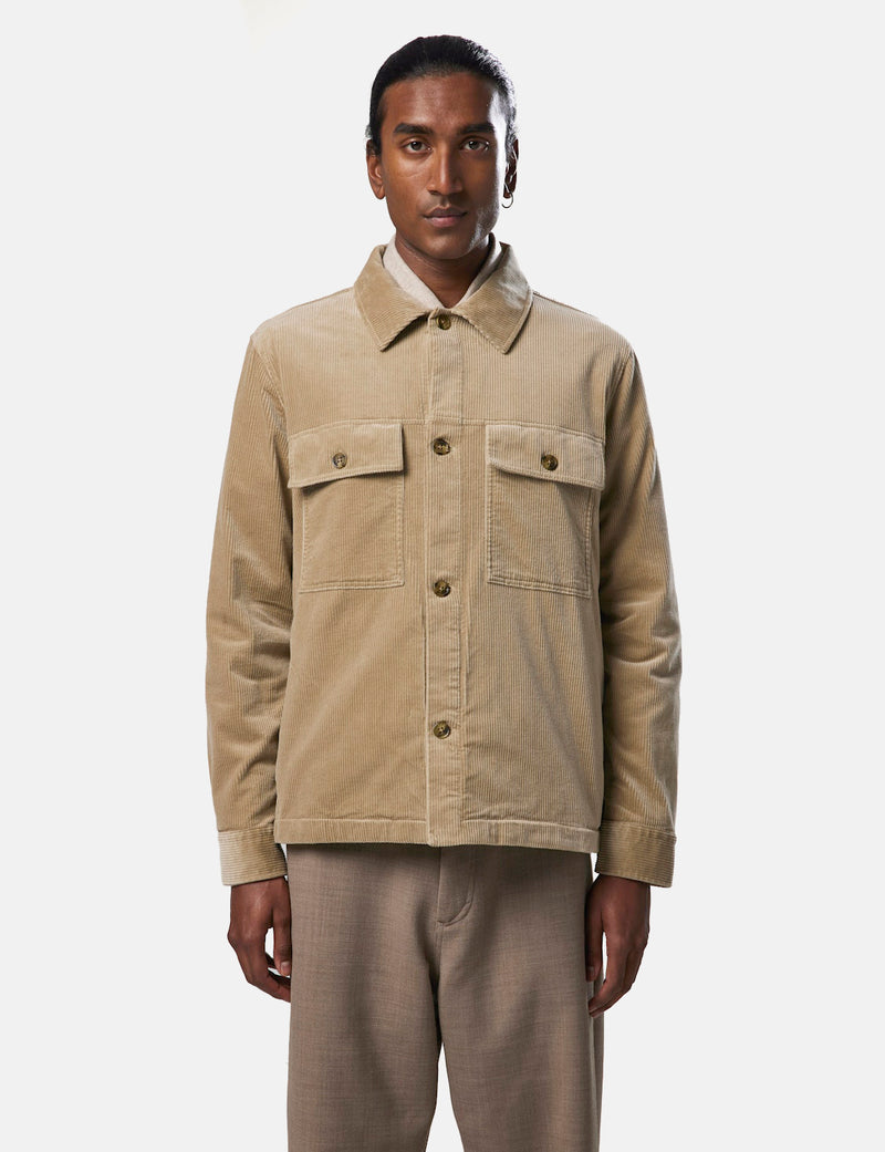 NN07 Wilas Overshirt (Cotton) - Khaki Brown
