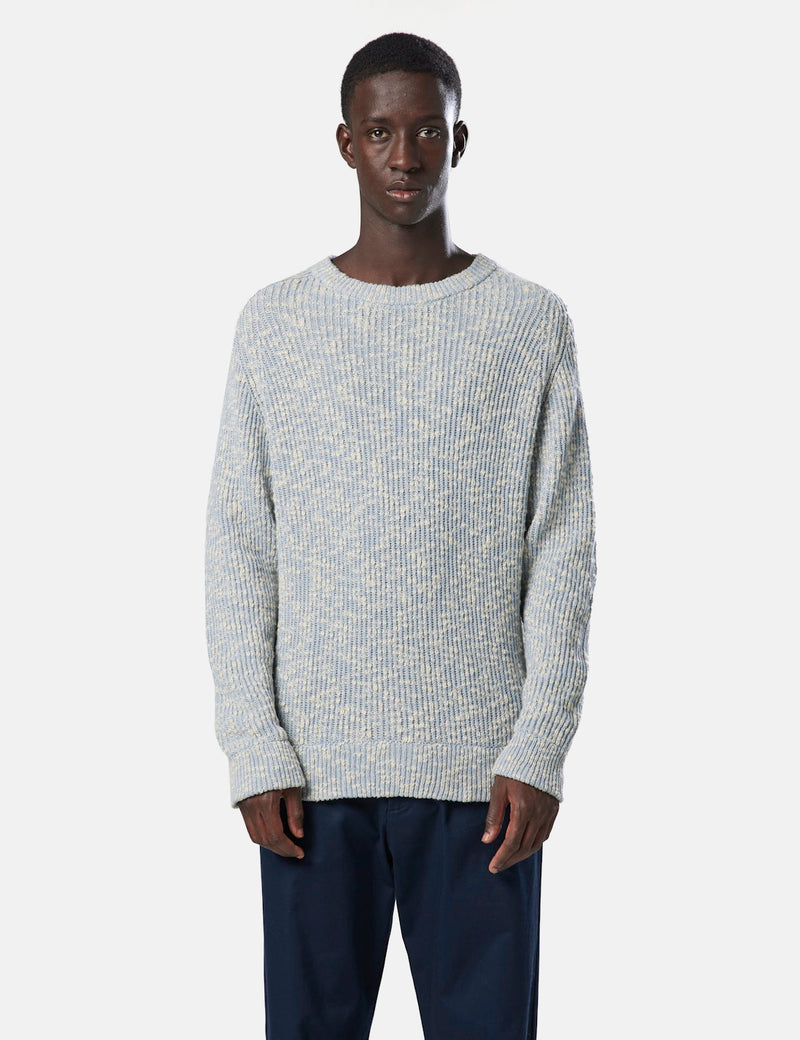 NN07 Jesse Knitted Crewneck - Ashley Blue