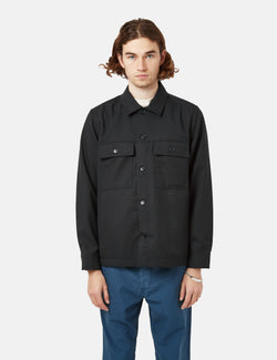 NN07 Wilas Overshirt (Wool Mix) - Navy Blue