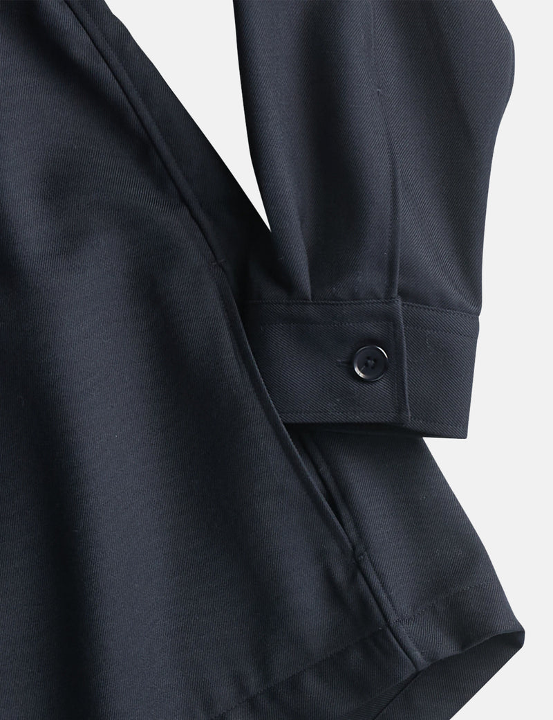 NN07 Wilas Overshirt (Wool Mix) - Navy Blue
