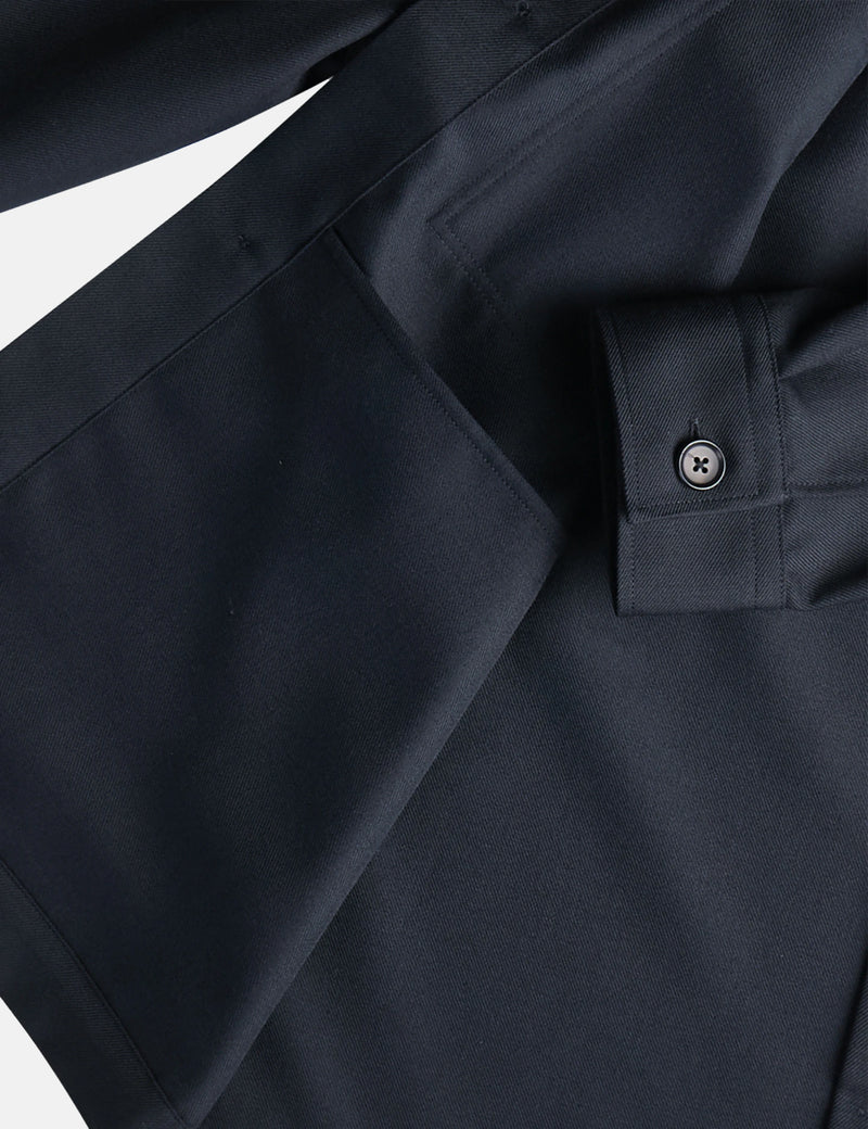 NN07 Wilas Overshirt (Wool Mix) - Navy Blue
