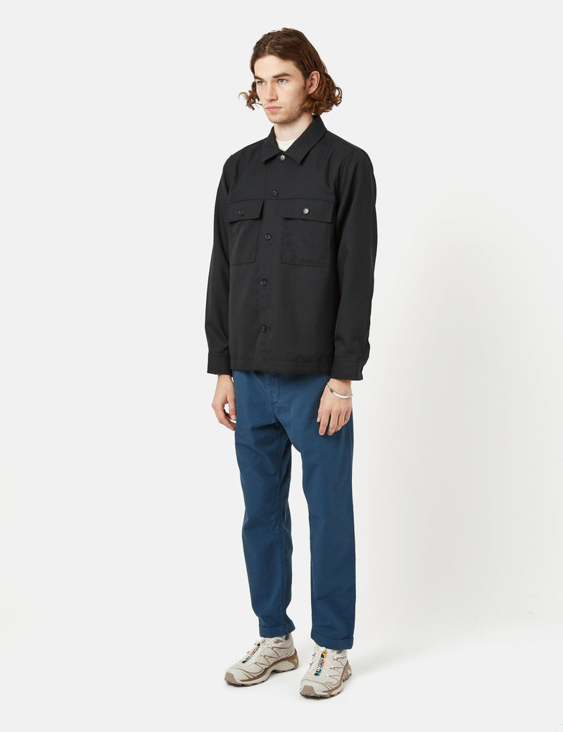 NN07 Wilas Overshirt (Wool Mix) - Navy Blue