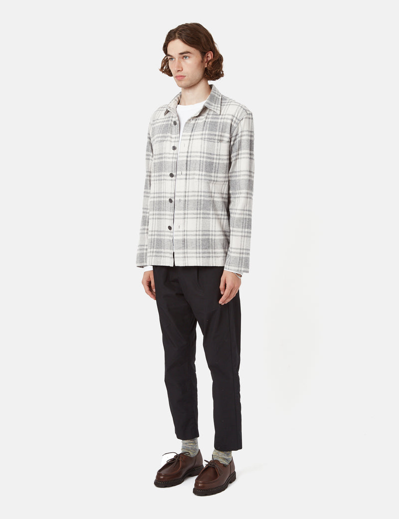 NN07 Frode Shirt (Cotton) - Grey Check