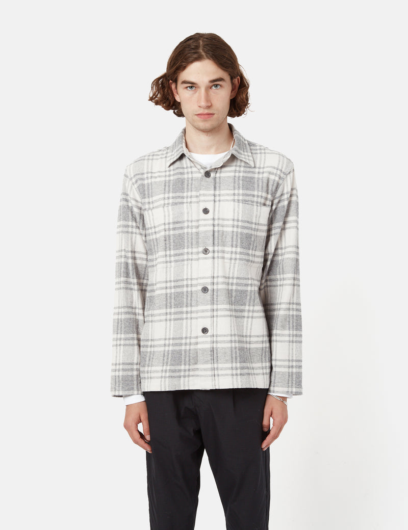 NN07 Frode Shirt (Cotton) - Grey Check